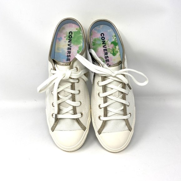 🔥HOT SALE🔥Converse Sandal Women's 570769F CTAS DAINTY MULE SLIP On Gold Canvas - Picture 7 of 10